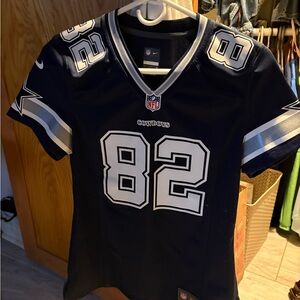 Nike Youth Dallas Cowboys Navy and White #82 Football Jersey